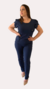 Scrub Dama Flower - Azul Marinho