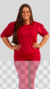 Blusa Dama Soft Manga 3/4 - Marsala (Só a parte de cima do Scrub) - Bordô/Vinho