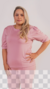 Blusa Dama Soft Manga 3/4 - Rosé (Só a parte de cima do Scrub) - Rosê