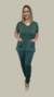 Scrub Dama Basic - Verde Escuro / Botanical - comprar online