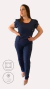 Scrub Dama Flower - Azul Marinho - comprar online