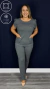 Scrub Dama Flower - Cinza Chumbo - comprar online