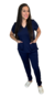 Imagem do Scrub Dama Basic - Azul Marinho