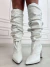Elaine - Bota Branca Cano Longo Slouch - comprar online
