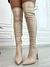 Lara - Bota Over Nude Salto Geométrico - comprar online