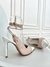 Lupita - Scarpin Branco e Rosa Salto Fino - loja online