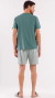 Pijama Masculino Manga Curta com Bermuda - comprar online