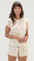 Pijama Feminino Manga Curta Com Shorts - comprar online