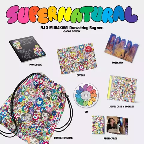 NewJeans - 'Supernatural' NJ X MURAKAMI (Drawstring Bag ver.) (Target Exclusive)