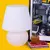 Abajur Lampe Ø30x46cm Polietileno Branco. - loja online