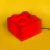 Luminária Bloco 14x20x20cm Polietileno Vermelho. na internet