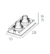Spot de Embutir Sura Retangular Duplo Dicroica PAR16 22,8x12,5x8,4cm Alumínio Branco Fosco. na internet