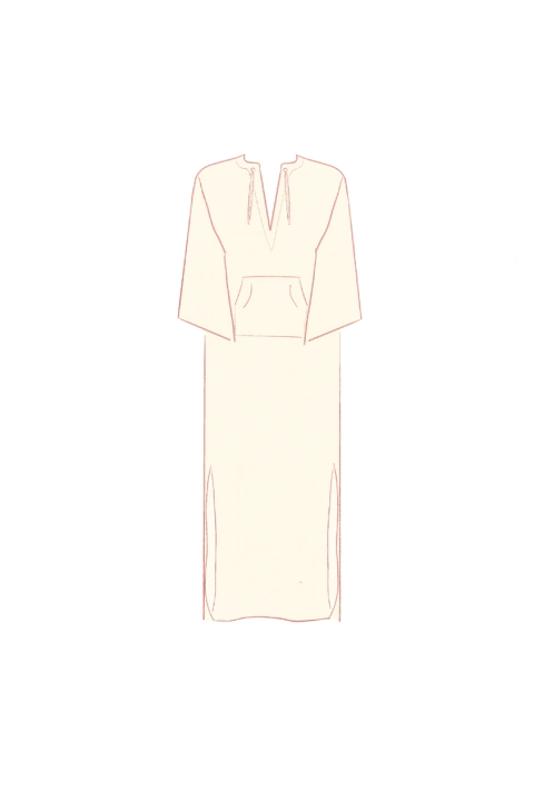 the terry poncho in milk - buy online