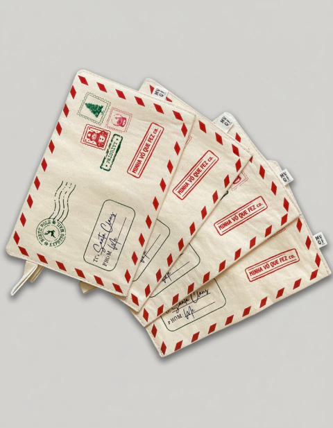 Necessaire em Algodão Cru - Letters To Santa - comprar online