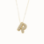 Colar Letra Cravejada Puffer Dourado 25 Ternora