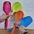 Kit com 4 Colheres Vazadas Coloridas (Tamanho Grande)