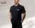 RS406 Camisa polo unissex em piquê preta