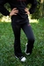 AUR0310 Calça bailarina preta em stretch - comprar online