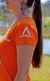 GON0301 Blusa básica feminina manga curta em dry fit laranja - comprar online