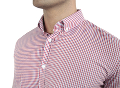 Camisa social manga longa xadrez slim fit - loja online