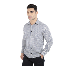 Camisa social manga longa xadrez slim fit