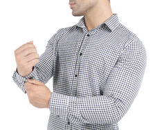 Camisa social manga longa xadrez slim fit - comprar online