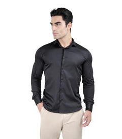 Camisa Manga Longa Slim Fit Algodão Egípcio fio 80 - Milazzo Courum