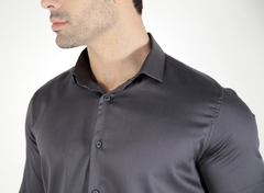 Camisa Manga Longa Slim Fit Algodão Egípcio fio 80