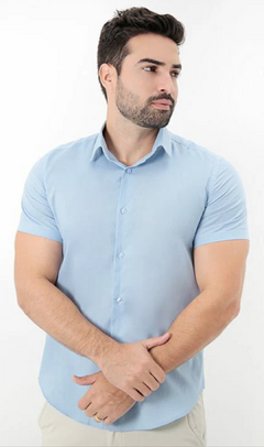 Camisa manga curta-Slim Fit Básica - loja online