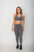 Top Frente Única Isa - Cinza Chumbo - Manga Rosa Club | Moda Fitness