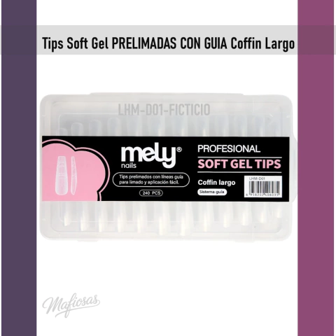 Tips Soft Gel PRELIMADAS CON GUIA x240 PCS – Mely