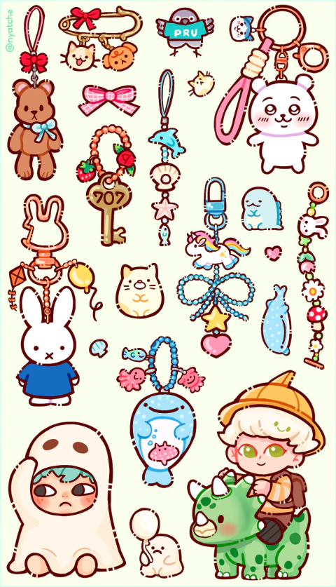 Cartela de Adesivos Bugigangas e Cacarecos Mascotes - comprar online