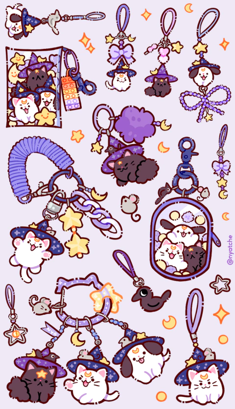 Cartela de Adesivos Bichinhos Bruxos Cacarecos - comprar online