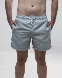 SHORT LISO CINZA CLARO