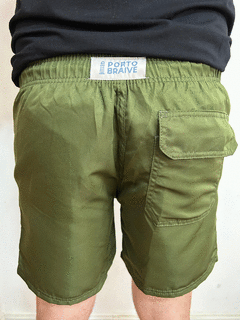 SHORT LISO VERDE MILITAR - Porto Braive