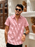 CAMISA LINHO MANGA CURTA ROSA CLARO
