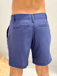 BERMUDA LINHO AZUL MARINHO - comprar online