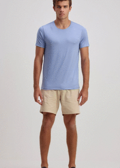 T-SHIRT VELLUTATO AZUL BEBÊ