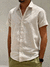 CAMISA LINHO MANGA CURTA NATURAL - comprar online