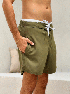 BOARDSHORT MALIBU VERDE MILITAR COM CINZA na internet
