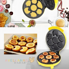 MÁQUINA WAFFLES/GALLETAS CON DISEÑOS CUTE - Avellanas Bebes 