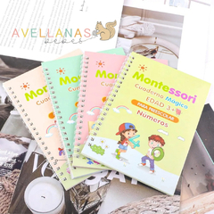 PACK X 4 CUADERNOS MAGICOS MONTESSORI CALIGRAFÍA