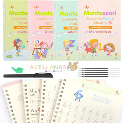 PACK X 4 CUADERNOS MAGICOS MONTESSORI CALIGRAFÍA en internet