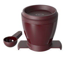 COADOR DE CAFÉ COM FILTRO PERMANENTE MONO VERMELHO