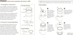KIT COM 3 UNIDADES DE COADOR DE CAFÉ COM FILTRO PERMANENTE MONO PRETO - loja online