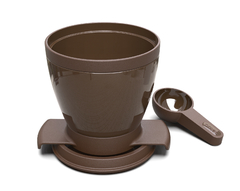 KIT COM 2 UNIDADES DE COADOR DE CAFÉ COM FILTRO PERMANENTE MONO PRETO E MARROM - Omot - Bem vindos!