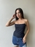 Blusa Vivi Alça Brilho Preta na internet
