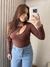 Body Manga Longa Ivy Marrom - comprar online