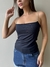 Blusa Vivi Alça Brilho Preta - comprar online