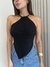 Cropped Tricot amarração Preto - comprar online